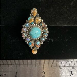 Turquoise, and 925 Sterling Silver STATEMENT Ring!